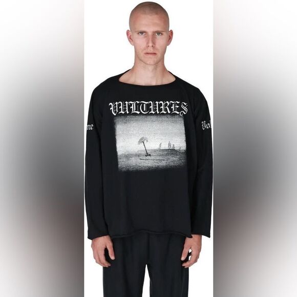 Kanye West YZY Gosha Vultures Longsleeve Tee black size large NWOT - Picture 1 of 7